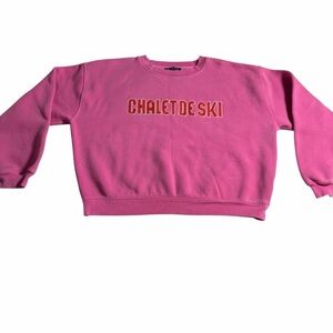 J.Crew Chalet de Ski Pink Crewneck Sweatshirt – Small
